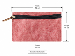 กระเป๋าเครื่องสำอางผ้าฝ้ายรีไซเคิลผสม 140 GSM ขนาด 18 x 11 ซม. พร้อมซิป รับผลิตตามแบบ โลโก้สั่งทำ ขายส่ง OEM แบรนด์ส่วนตัว - Product Image 2