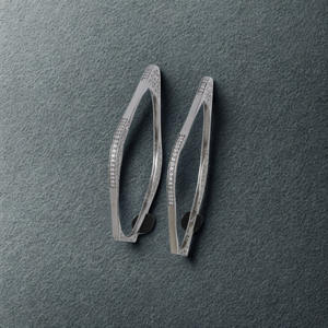 Artistic Sterling Silver Bangles Bracelets/Ring Set Classic Style with Flowing Edges and Dazzling Natural <b>Crystal</b> Made in India - Product Image 2