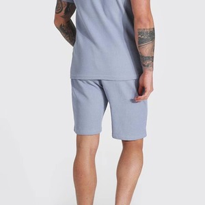 Ensemble t-shirt et short en coton rayé pour homme, vêtements décontractés d'été, respirant, blanc - Product Image 3