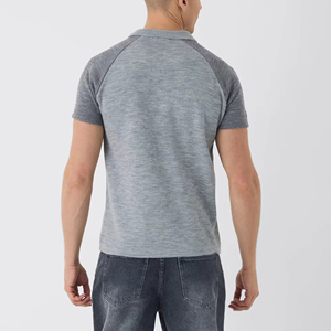 เสื้อเชิ้ตวินเทจผู้ชายขายส่ง ผ้าฝ้าย 100% แห้งเร็ว ถักทอ แขนสั้น ลายริบแบบกำหนดเอง รับผลิตแบบ OEM - Product Image 3