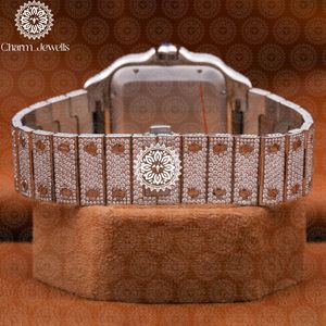 Reloj de Lujo para Hombre Charm_Jewells, de Acero Inoxidable, Caja Cuadrada, Esfera Analógica de 40 mm, Cierre Oculto con Botón, Mecánico, con Cristal de Zafiro - Product Image 4