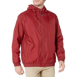 Latest Arrival Men's Crimson Hooded Windbreaker <b>Jacket</b> Ultra Light Full Zip Outdoor <b>Travel</b> Street Style Protective Coat - Product Image 1