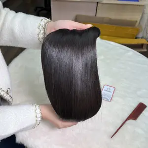 Extensiones de cabello virgen vietnamita trama de cabello humano color negro natural tipo recto 8 ''-36'' Grado Superior