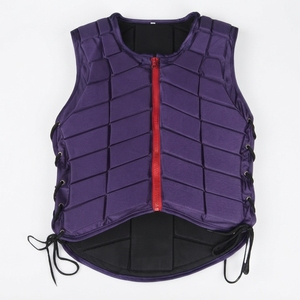 Chaleco de equitación acolchado ajustable con cremallera frontal, chaleco de seguridad ecuestre protector para entrenamiento - Product Image 6