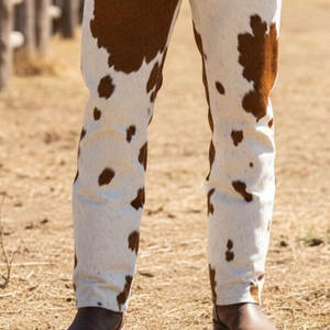 Pantalon streetwear homme 2026 en cuir de vachette véritable premium à poils, taille mi-haute - Product Image 4