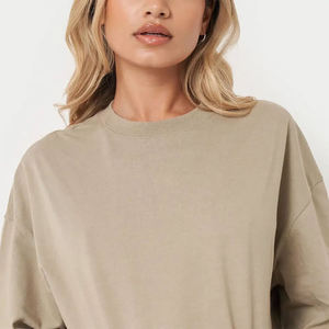 Camisetas de Alta Calidad al por Mayor para Mujer, Ropa Urbana de Lujo, Camisetas Extra Grandes de Algodón, Camisetas de Talla Grande para Mujer, 100% Algodón - Product Image 4