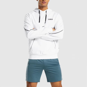 เสื้อฮู้ดสวมหัวแบบปกติพอดีตัวสำหรับผู้ชายเสื้อผ้าลำลองระบายอากาศได้ดีสีพื้น2025ล่าสุด - Product Image 1