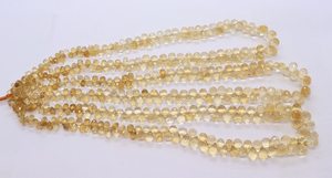 Perles de citrine naturelle facettées en forme de larme, taille 4x6 à 7x9 mm, perles de pierre précieuse de citrine en forme de goutte, brin de 20 pouces, perles facettées en forme de larme - Product Image 5