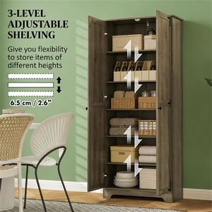 Mobiletto grigio per soggiorno, armadietto da cucina per alimenti - Product Image 3