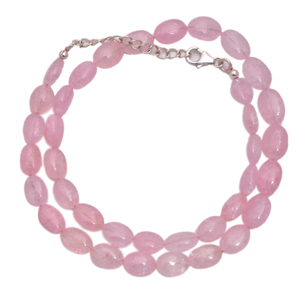 Collier Classique en Morganite Naturelle, Argent Sterling 925, Bijoux Artisanaux en Pierres Précieuses pour Femme, 15,5 Pouces, Design Tendance et Élégant - Product Image 3