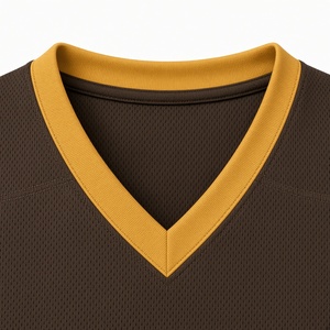 Maillot de football IOTA IPT All-Pro Centaurs marron doré pour homme, manches courtes, col en V, séchage rapide, 100% polyester, Fraternité grecque - Product Image 6