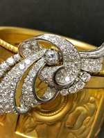 Broche Grande Ornamentado de Plata 925 con Diamante Moissanita, Joyería Elegante para Mujer, Ideal para Fiestas y Regalo