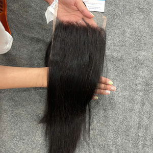 Extensions de cheveux humains 5x5 HD Lace Closure les plus vendues, pré-épilées, avec ligne de cheveux naturelle, baby hair, cheveux doux, prêtes à être expédiées - Product Image 1