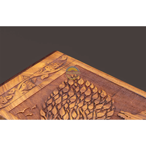Urne Arbre de Vie Artisanale & Urne Funéraire en Bois Naturel avec Époxy Bleu, Boîte à Cendres Artistique, Souvenir Commémoratif par AYAANS - Product Image 6
