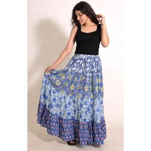 Cotton Printed Patchwork Long Skirt <b>Boho</b> Handmade Women's Maxi Skirt Ethnic Fashion Clothing - Product Image 4