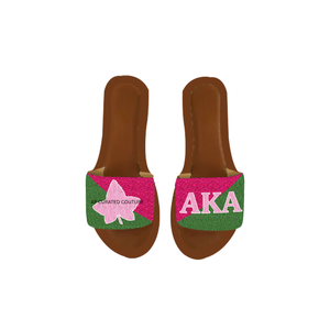 Pantoufles perlées faites à la main, dernières tendances, personnalisées pour les fans de matchs sportifs et les pom-pom girls – Design artisanal - Product Image 1