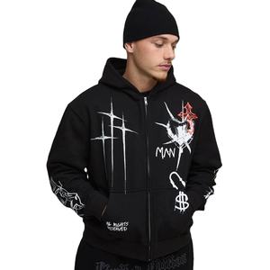 Sudadera con Capucha de Invierno con Cierre, 430 g/m², 100% Algodón, Felpa, de Alta Calidad, Gruesa, con Logotipo Personalizado Impreso, Ecológica y Resistente al Viento - Product Image 1