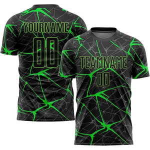 Custom Color Full Print - 100% Polyester Mesh Sublimation Soccer Jersey Set - Moisture-Wicking Men’s Football Gear - Product Image 2