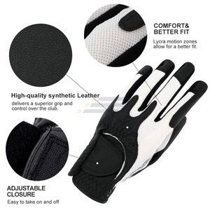 Gants de golf personnalisés OEM pour hommes en cuir Cabretta respirant, poignées souples, ajustement flexible, pour entraînement et compétition, antidérapants - Product Image 6