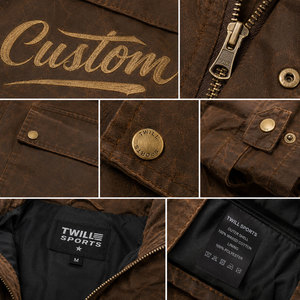 Custom Women Oilskin Long Duster Coat Waterproof Trench <b>Jacket</b> Outdoor Horse Riding <b>Western</b> Windproof Workwear Embroidered Logo - Product Image 4