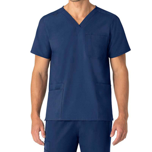 Conjuntos de Uniformes Médicos de Tela Elástica de Alta Calidad, Unisex, Sin Costuras, de Manga Corta, Uniformes de Hospital, Conjunto de Uniformes con Logotipo Personalizado - Product Image 1