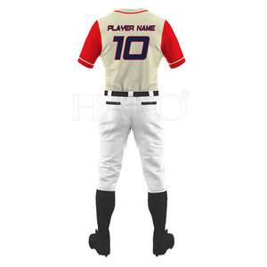 Uniforme de baseball moderne avec un design personnalisé élégant, comprenant le nom, le numéro et le logo sur le maillot pour les sports d'équipe compétitifs - Product Image 3