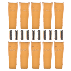 Set di 10 Denti per Benna in Acciaio Legato 23S Compatibili con Mini Escavatori Doosan, con Perni Flessibili 23TF/23FP - Product Image 4