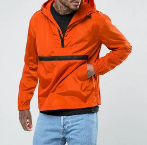 Service OEM, vêtements personnalisés, 100% polyester, veste légère pour homme, veste coupe-vent à manches régulières pour homme - Product Image 1