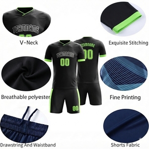Ensembles d'uniformes de football respirants pour adultes, design personnalisé, manches courtes, séchage rapide, vente en gros, tenue d'entraînement, nouveau style, service OEM - Product Image 5