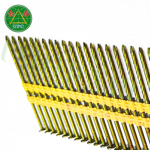 Clous en acier Timber Pro 3'' x 0.120, 4000 pièces, tête ronde, tige lisse, revêtement jaune, pour le travail du bois, Vietnam - Product Image 2