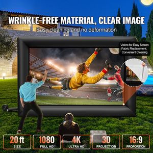 Schermo Gonfiabile per Proiezioni Cinematografiche da 20 Piedi in Tessuto Oxford, Schermo per Proiettore Compatibile con Ventilatore ad Aria da 350W, Schermi Gonfiabili per Proiezioni - Product Image 4