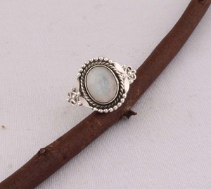 Natural Rainbow Moonstone <b>Ring</b> 925 Sterling Silver Vintage Style Blue Fire Gemstone <b>Ring</b> for Women Handcrafted <b>Boho</b> Fine Jewelry - Product Image 5