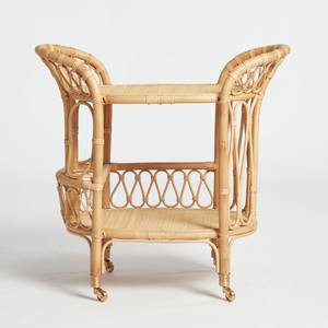 รถเข็นบาร์หวายสานดีไซน์ใหม่ล่าสุด ขายส่ง รถเข็นไวน์แชมเปญสวยงาม - Product Image 4