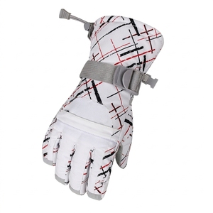 Gants de ski d'hiver en cuir imperméables personnalisés en gros, gants de snowboard de haute qualité pour hommes et femmes - Product Image 2