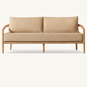 Hot sale furniture teak wood <b>sofa</b> with soft and fluffy foam in brown color for <b>outdoor</b> which is good and durable - Product Image 1