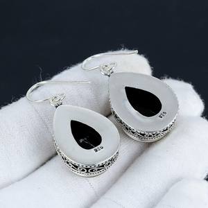 Pendientes de Plata de Ley 925 con Ópalo de Fuego Australiano Triple, Joyería Hecha a Mano, Pendientes Colgantes para Mujer, Venta al por Mayor - Product Image 3
