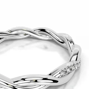 Anillo de Boda Oravique con Diamante Cultivado en Laboratorio, Certificado IGI - Product Image 3