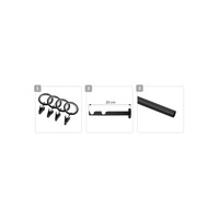 Bojanek Rail de plafond double en PVC, style industriel moderne, kit complet pour rideaux de chambre, avec crochets à glissière fluide et fixation complète