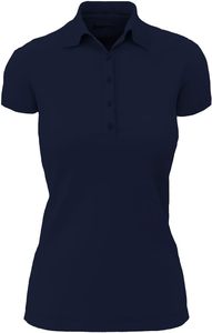 Polo femme en coton piqué premium, coupe ajustée, respirant, manches courtes, uniforme de bureau, décontracté, logo personnalisé - Product Image 2