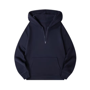Sweat-shirt d'hiver pour homme personnalisé de haute qualité, durable, à demi-zip, couleur unie, en molleton de coton lavé, style décontracté, à prix abordable - Product Image 6