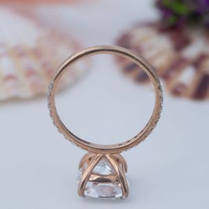 <b>Silver</b> 925 Solitaire Bezel Setting 4 Carat Radiant Cut Moissanite Engagement <b>Ring</b> for Women & <b>Men</b> - Product Image 5