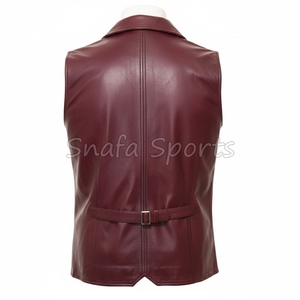 เสื้อกั๊กมอเตอร์ไซค์ขายส่ง แบบกำหนดเองสำหรับผู้ชาย หนังแท้คุณภาพสูง เสื้อกั๊กหนังสำหรับขี่มอเตอร์ไซค์ มีจำหน่าย - Product Image 2
