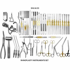 ชุดเครื่องมือผ่าตัดจมูก OEM 50 ชิ้น ทำจากสแตนเลส สำหรับศัลยกรรมพลาสติก จมูก และหู คอ จมูก ได้รับการรับรองมาตรฐาน CE ชุดอุปกรณ์ทางการแพทย์ - Product Image 1