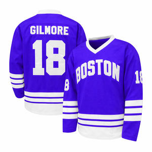 Maillot de hockey sur glace rouge Booston Gilmore 18, chemise de hockey classique à manches longues pour hommes et femmes - Product Image 3