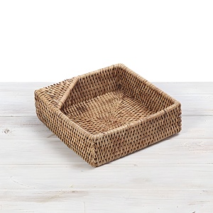 Natural rattan paper napkin holder baskets office table accessories for organizer & decoration - Product Image 2