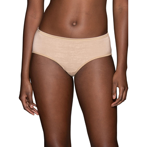 Culotte taille haute pour femme grande taille, en nylon, unie, à volants, tricotée, respirante, sans couture, pour tous les jours, séchage rapide, antibactérienne - Product Image 4