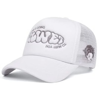 Kişiye Özel El Nakışı Logolu Erkek Spor Beyzbol Şapkaları Dokuma Yama Trucker Tarzı %100 Polyester Oxford Nefes Alabilen Su Geçirmez