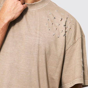 Latest Design Solid Color Over Size T-Shirt For Men Quick Dry Durable Over Size T-Shirt Outdoor Wear Over Size T-Shirt For Men - Product Image 5