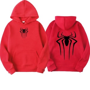 Sudadera con Capucha y Logotipo de Araña Roja para Hombre, Informal, de Algodón, Tejida, Corte Regular, para Otoño, con Diseño de Estampado Frontal - Product Image 1