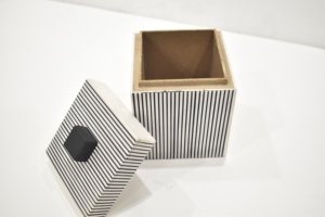 Premium Black & White Resin Storage <b>Box</b> with Lid – Stylish Decorative Organizer for Home & Gifting - Product Image 4